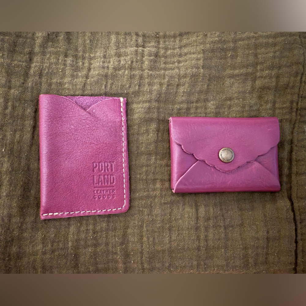 Portland leather card wallet and mini daisy wallet
